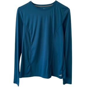 BCG Long Sleeve Activewear Shirt Teal Blue Size Medium Thumb Holes Workout Gym